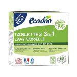 ECODOO Таблетки за миялна машина 3 в 1, ЕКО, с активен кислород, 60 бр. (720 гр.)