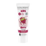 LOGONA Детска гел-паста за зъби ягода Happy Berry, БИО,  без флуорид , 75 мл.